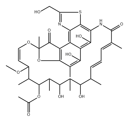 2'-(ヒドロキシメチル)リファマイシンP 化学構造式