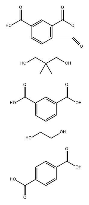 1,3-Benzenedicarboxylic acid, polymer with 1,4-benzenedicarboxylic acid, 1,3-dihydro-1,3-dioxo-5-isobenzofurancarboxylic acid, 2,2-dimethyl-1,3-propanediol and 1,2-ethanediol Struktur
