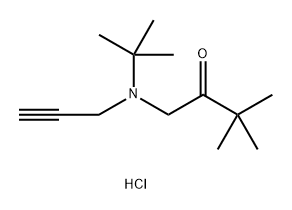 1-(叔丁基(丙-2-炔-1-基)氨基)-3,3-二甲基丁烷-2-酮盐酸盐, 59288-30-1, 结构式