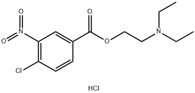 3-硝基-4-氯苯甲酸2-二乙氨基乙酯盐酸盐, 59320-11-5, 结构式