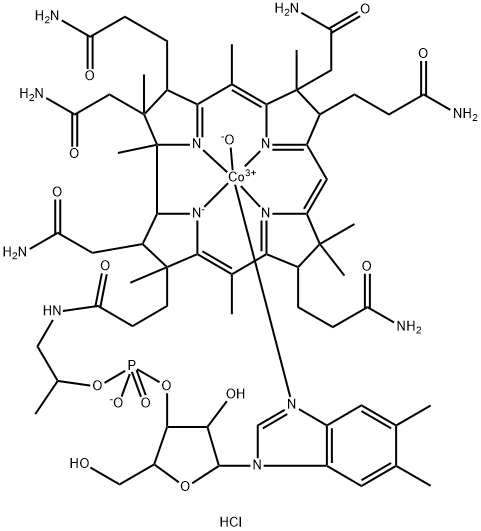 ヒドロキソコバラミン 塩酸塩 化学構造式
