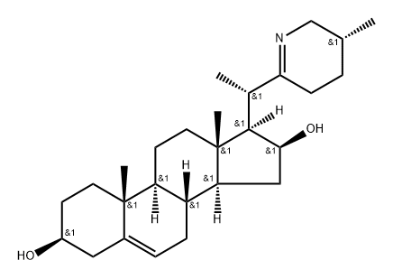 (25β)-16,28-Secosolanida-5,22(28)-diene-3β,16β-diol 结构式