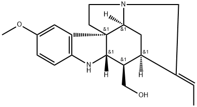 (19E)-19,20-Didehydro-10-methoxycuran-17-ol Struktur