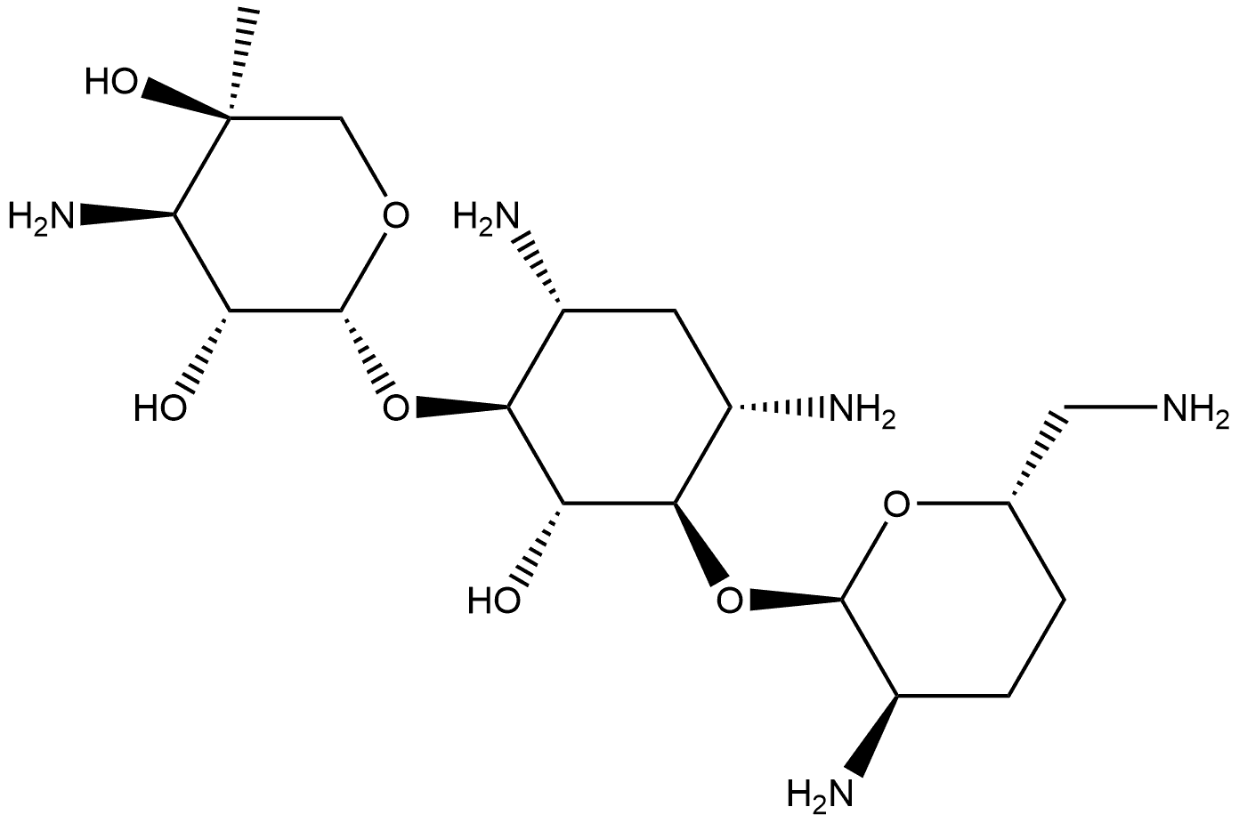 3''-N-demethyl gentamicin C1a Struktur