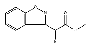 1,2-Benzisoxazole-3-acetic acid, α-bromo-, methyl ester Struktur