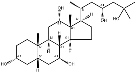 5b-Cholestane-3a,7a,12a,23R,25-pentol, 59906-14-8, 结构式