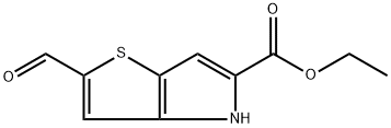 2-甲酰基-4H-噻吩并[3,2-B]吡咯-5-羧酸乙酯 结构式