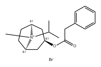 8-Azoniabicyclo[3.2.1]octane, 8-methyl-8-(1-methylethyl)-3-[(phenylacetyl)oxy]-, bromide, (endo,syn)- (9CI) Structure
