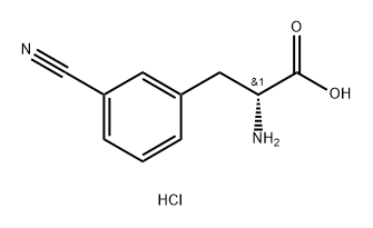 D-Phenylalanine, 3-cyano-, hydrochloride (1:1) Structure