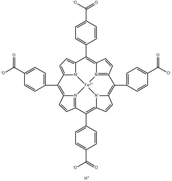 四对苯甲酸卟啉铁,60146-43-2,结构式