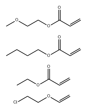 Butyl 2-propenoate polymer with (2-chloroethoxy)ethene, ethyl 2-propenoate and 2-methoxyethyl 2-propenoate Structure