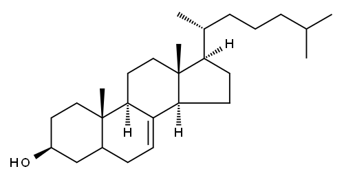 Cholest-7-en-3β-ol Struktur