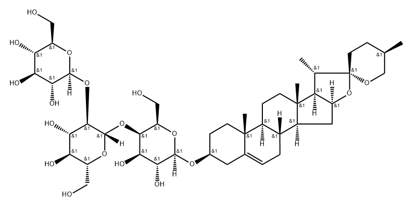 60454-78-6 (25R)-3β-[4-O-(2-O-β-D-Glucopyranosyl-β-D-glucopyranosyl)-β-D-galactopyranosyloxy]spirosta-5-ene