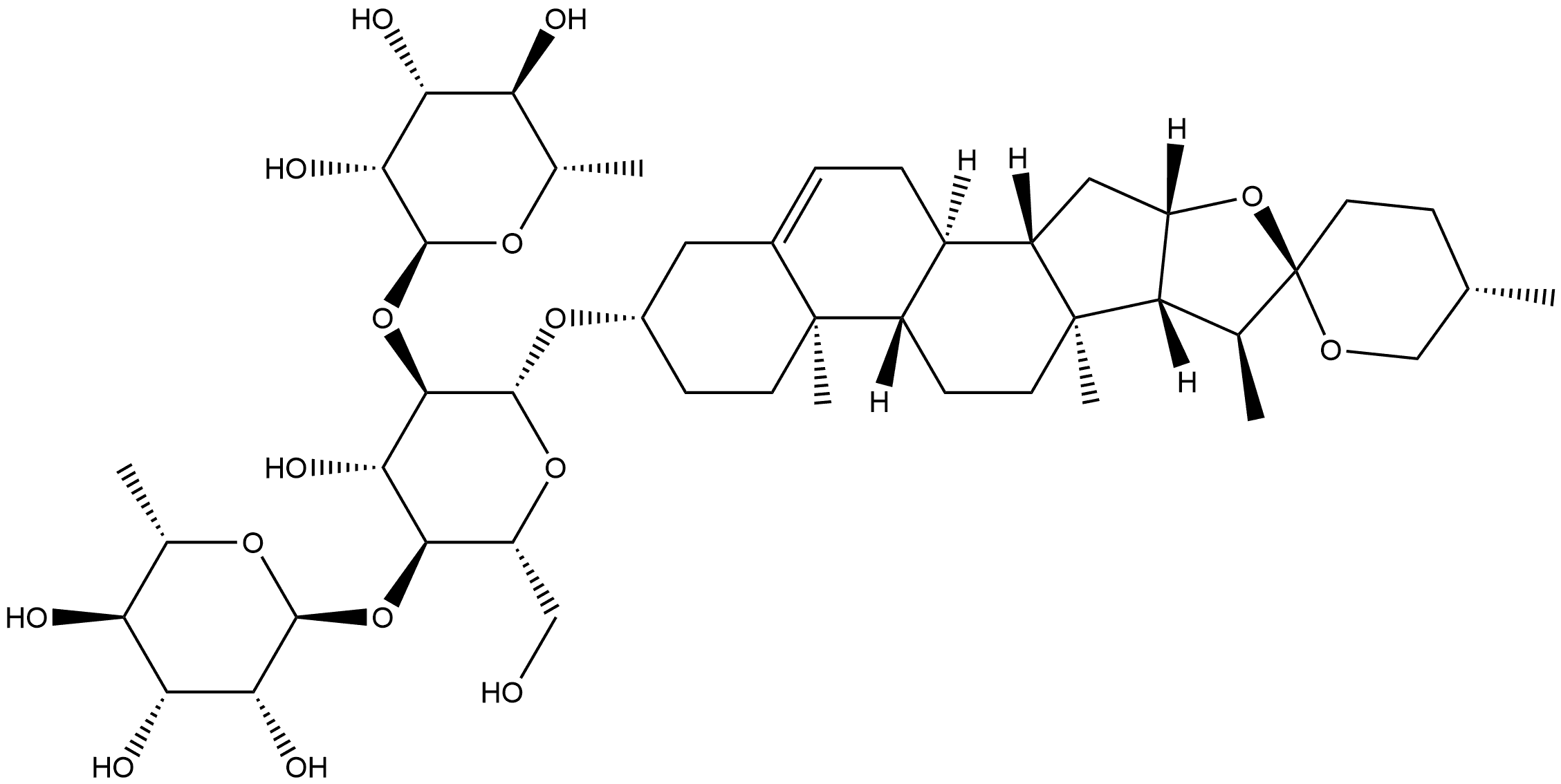 薯蓣皂苷, 60478-68-4, 结构式