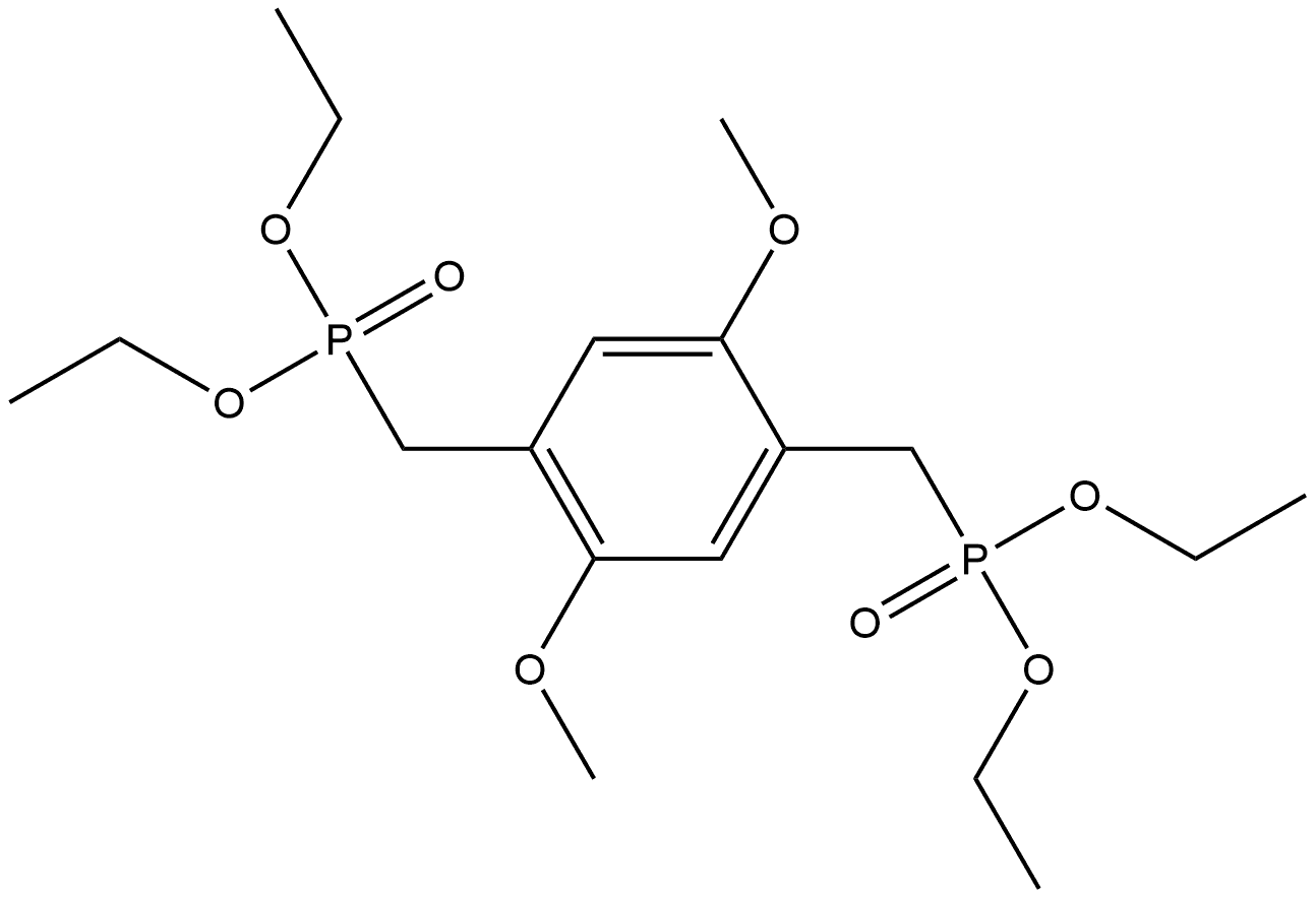 Phosphonic acid, P,P'-[(2,5-dimethoxy-1,4-phenylene)bis(methylene)]bis-, P,P,P',P'-tetraethyl ester Struktur