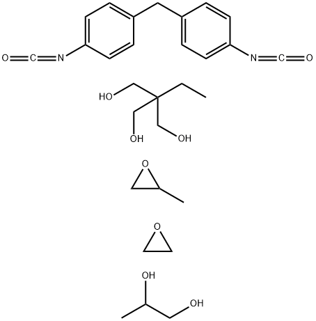 1,2-Propanediol, polymer with 2-ethyl-2-(hydroxymethyl)-1,3-propanediol, 1,1'-methylenebis[4-isocyanatobenzene], methyloxirane and oxirane Structure
