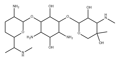 2-羟基庆大霉素 C1, 60609-40-7, 结构式