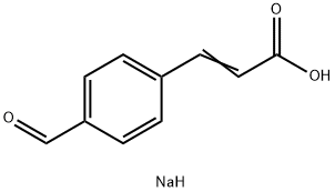 2-Propenoic acid, 3-(4-formylphenyl)-, sodium salt (1:1) 化学構造式