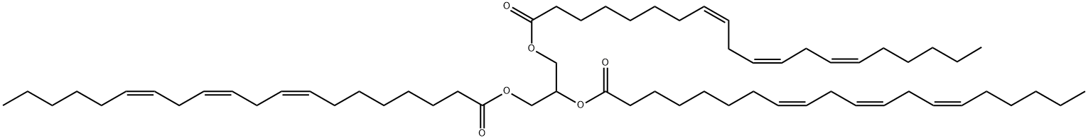 8,11,14-Eicosatrienoic acid, 1,1',1''-(1,2,3-propanetriyl) ester, (8Z,8'Z,8''Z,11Z,11'Z,1''Z,14Z,14'Z,14''Z)- Struktur