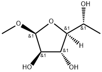 α-D-Galactofuranoside, methyl 6-deoxy- Struktur