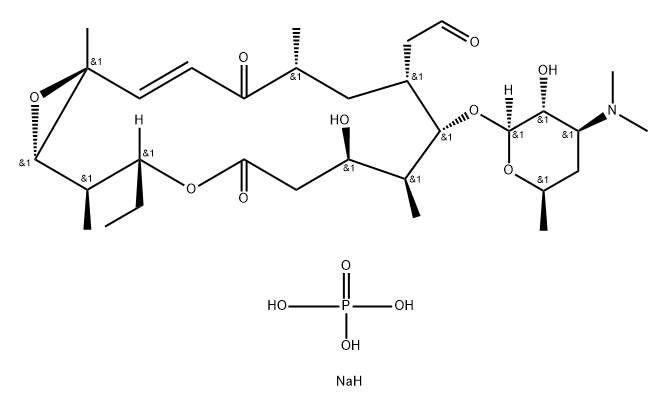 Rosaramicin sodium phosphate Struktur