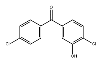 (4-Chloro-3-hydroxyphenyl)(4-chlorophenyl)methanone Struktur