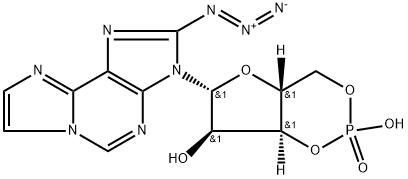 8-Azido-cAMP, 60902-12-7, 结构式