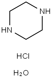 PIPERAZINE DIHYDROCHLORIDE HYDRATE  98 化学構造式