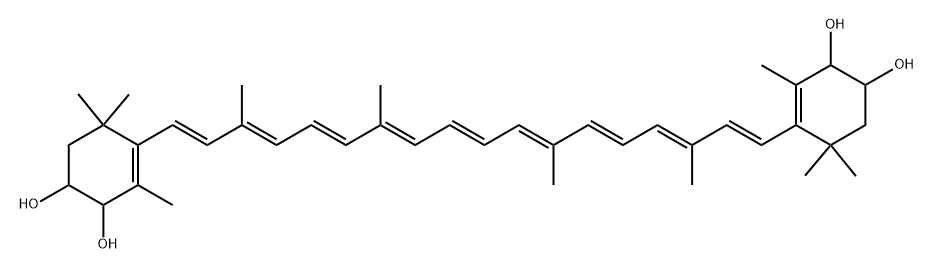 β,β-カロテン-3,3',4,4'-テトラオール 化学構造式