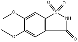5,6-二甲氧基-2,3-二氢-1,2-苯并噻唑-1,1,3-三酮, 60987-22-6, 结构式