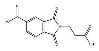 2-(2-carboxyethyl)-1,3-dioxoisoindoline-5-carboxylic acid Structure