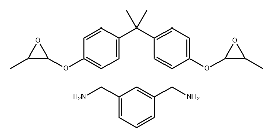 1,3-Benzenedimethanamine, polymer with 2,2'-[(1-methylethylidene)bis(4,1-phenyleneoxy)] bis(3-methyloxirane) Struktur