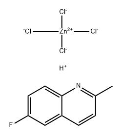 dihydrogen tetrachlorozincate(2-), compound with 6-fluoro-2-methylquinoline (1:2) Struktur
