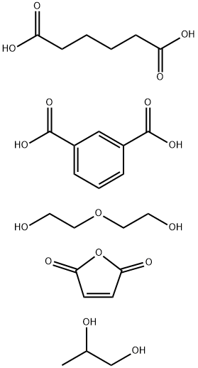 1,3-Benzenedicarboxylic acid, polymer with 2,5-furandione, hexanedioic acid, 2,2'-oxybis[ethanol] and 1,2-propanediol Structure