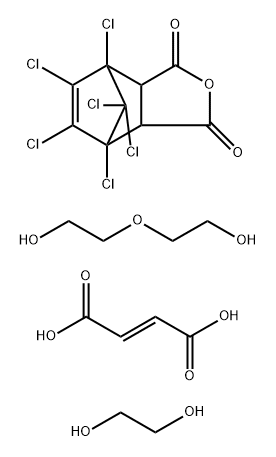 2-Butenedioic acid (E)-, polymer with 1,2-ethanediol, 4,5,6,7,8,8-hexachloro-3a, 4,7,7a-tetrahydro-4,7-methanoisobenzofuran-1,3-dione and 2,2'-oxybis[ethanol] Struktur