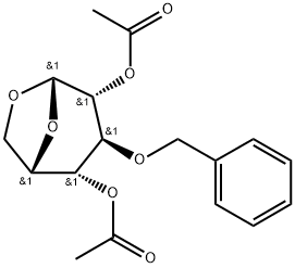 1,6-脱水-3-O-(苯基甲基)-BETA-L-艾杜吡喃糖二乙酸酯 结构式