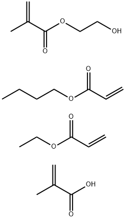 2-Propenoic acid, 2-methyl-, polymer with butyl 2-propenoate, ethyl 2-propenoate and 2-hydroxyethyl 2-methyl-2-propenoate Structure