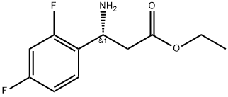 Benzenepropanoic acid, β-amino-2,4-difluoro-, ethyl ester, (βR)- Structure