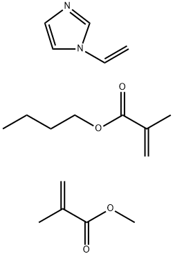 2-Propenoic acid, 2-methyl-, butyl ester, polymer with 1-ethenyl-1H-imidazole and methyl 2-methyl-2-propenoate Struktur