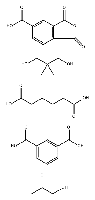 1,3-Benzenedicarboxylic acid, polymer with 1,3-dihydro-1,3-dioxo-5-isobenzofurancarboxylic acid, 2,2-dimethyl-1,3-propanediol, hexanedioic acid and 1,2-propanediol 结构式