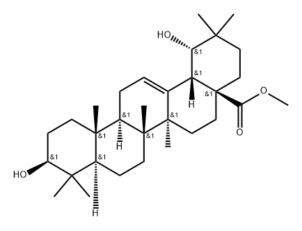 Olean-12-en-28-oic acid, 3,19-dihydroxy-, methyl ester, (3β,19α)- (9CI) Struktur