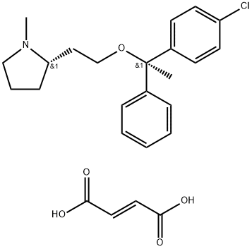 Pyrrolidine, 2-[2-[1-(4-chlorophenyl)-1-phenylethoxy]ethyl]-1-methyl-, [R-(R*,S*)]-, (E)-2-butenedioate (1:1) Structure