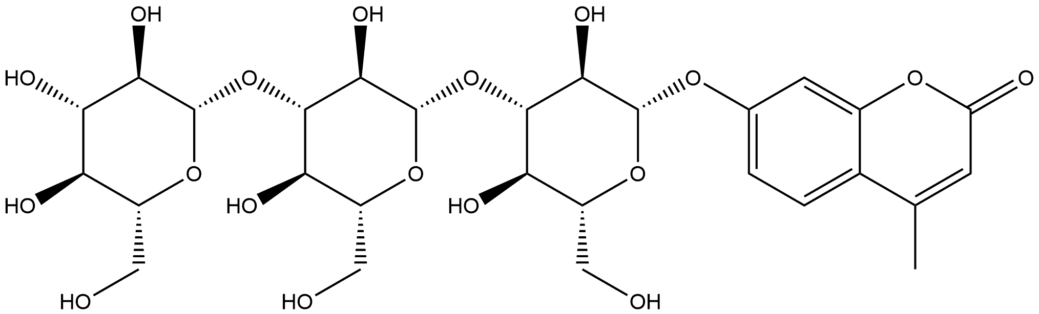 4-甲基伞形酮-Β-昆布三糖苷, 618879-30-4, 结构式