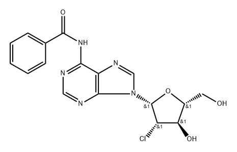 N6-Benzoyl-2'-chloro-2'-deoxyadenosine 结构式