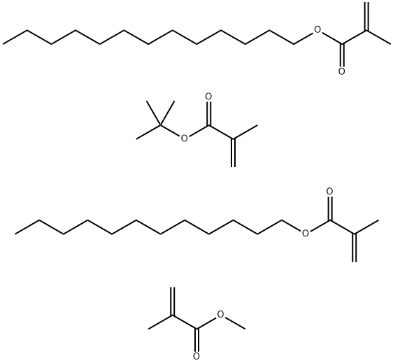 2-甲基-2-丙烯酸甲酯与2-甲基-2-丙烯酸异丁酯、2-甲基-2-丙烯酸十二烷基酯和2-甲基-2-丙烯酸十三烷基酯的聚合物 结构式