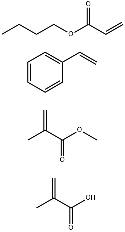 2-Propenoic acid, 2-methyl-, polymer with butyl 2-propenoate, ethenylbenzene and methyl 2-methyl-2-propenoate, zinc salt,62180-77-2,结构式