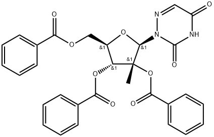 2',3',5'-Tri-O-benzoyl-2'--C-methyl-6-azauridine Structure