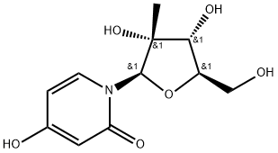 4-Hydroxy-1-(2-C-Methyl--D-ribofuranosyl)- 2(1H)-pyridinone Structure