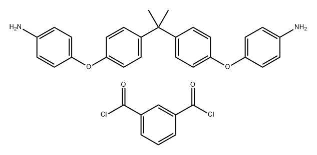 1,3-Benzenedicarbonyl dichloride,polymer with benzenamine,4,4-[(1-methylethylidene)bis(4,1-phenyleneoxy)]bis- Structure