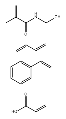 62272-66-6 2-丙烯酸与1,3-丁二烯、乙烯基苯和N-(羟甲基)-2-甲基-2-丙烯酰胺的聚合物